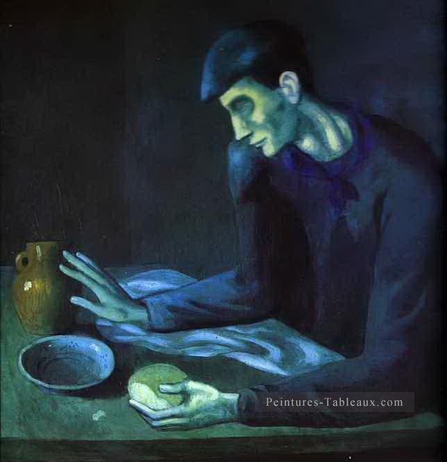 Petit déjeuner d’un aveugle 1903 cubiste Pablo Picasso Peintures à l'huile